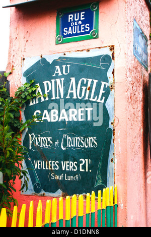 Inscrivez-vous pour "au Lapin agile" un cabaret de Montmartre où vivent des artistes tels que Picasso au tournant du xxe siècle Banque D'Images