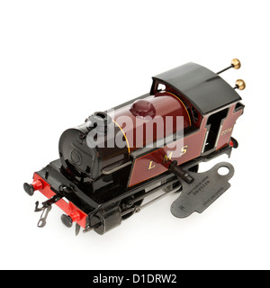 Rare 1950 Hornby (Meccano) fer blanc clockwork (locomotive LMS O) et nombre d'exécution 2270 Banque D'Images