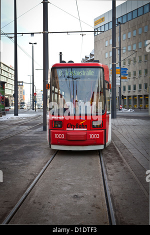 Tramway de Nuremberg, Bavière, Allemagne Banque D'Images