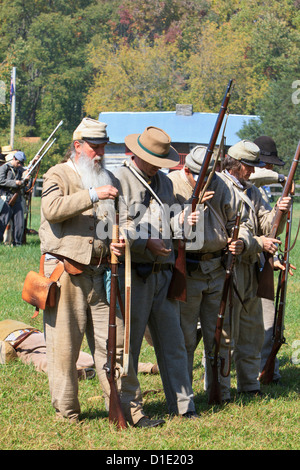 La guerre civile reenactors pour le Sud. Banque D'Images