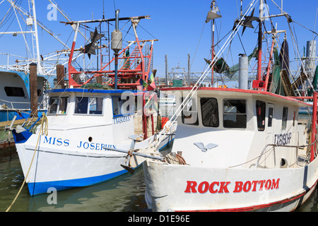 Bateaux de pêche au Port de Galveston, Texas, États-Unis d'Amérique, Amérique du Nord Banque D'Images