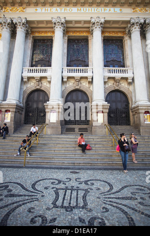 Theatro Municipal (Théâtre Municipal), Centro, Rio de Janeiro, Brésil, Amérique du Sud Banque D'Images