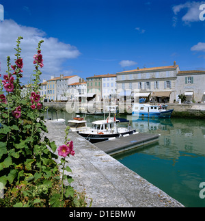 Le port, Saint Martin, Ile de Ré, Poitou-Charentes, France, Europe Banque D'Images