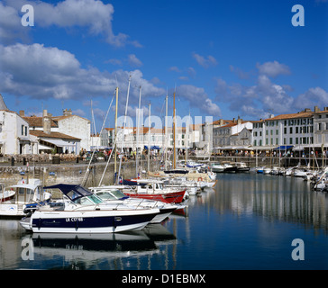 Le port, Saint Martin, Ile de Ré, Poitou-Charentes, France, Europe Banque D'Images