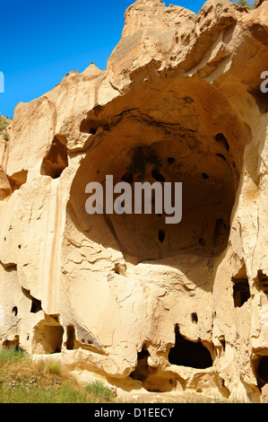 Début des monastères chrétiens de Turquie Cappadoce Zelve, Banque D'Images