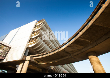 L'emblématique des années 60, Preston béton Station de bus qui est menacé d'être démoli par le conseil. Banque D'Images