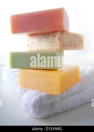 Les savons faits à la main des barres Banque D'Images