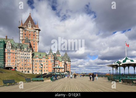 Le Château Frontenac et la terrasse Dufferin, Québec, Québec, Canada Banque D'Images