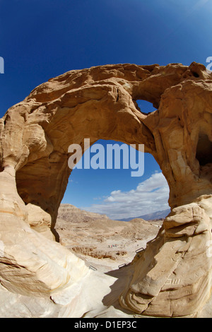 Dans la voûte en pierre de Timna Park près de désert du Néguev, Israël Banque D'Images