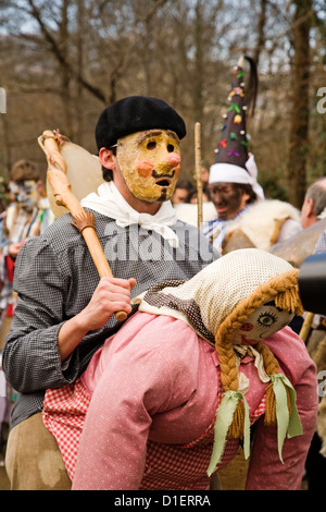 Carnaval Vijanera Silio Molledo Cantabria Espagne Banque D'Images