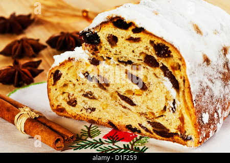 Stollen de Noël Banque D'Images