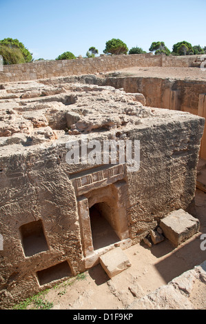 Tombes des rois une importante attraction archéologique dans Paphas Chypre tombes souterraines datant de 3ème siècle avant J.-C. Banque D'Images