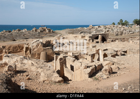 Tombes des rois grandes attraction archéologique à Paphos Chypre tombes souterraines datant de 3ème siècle avant J.-C. Kato Pafos Banque D'Images