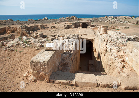 Tombes des rois grandes attraction archéologique à Paphos Chypre tombes souterraines datant de 3ème siècle avant J.-C. Kato Pafos Banque D'Images