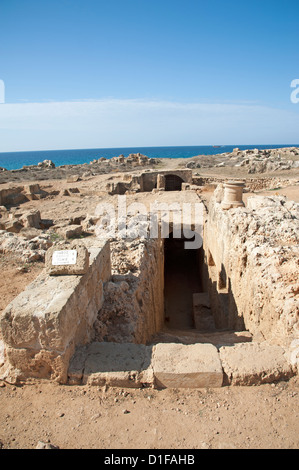 Tombes des rois grandes attraction archéologique à Paphos Chypre tombes souterraines datant de 3ème siècle avant J.-C. Kato Pafos Banque D'Images