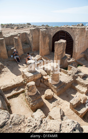 Tombes des rois grandes attraction archéologique à Paphos Chypre tombes souterraines datant de 3ème siècle avant J.-C. Kato Pafos Banque D'Images