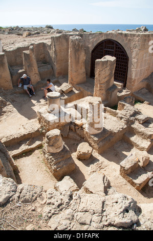 Tombes des rois grandes attraction archéologique à Paphos Chypre tombes souterraines datant de 3ème siècle avant J.-C. Kato Pafos Banque D'Images