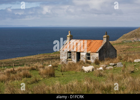 Abandonné croft, Wester Ross, Highlands, Ecosse, Royaume-Uni, Europe Banque D'Images