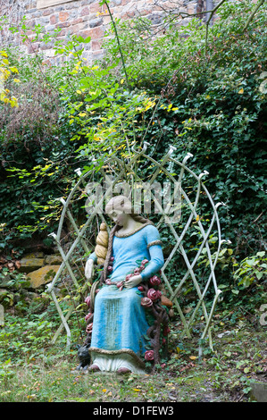 Statue de la Belle au Bois Dormant, conte de fées des frères Grimm, Allemagne Banque D'Images