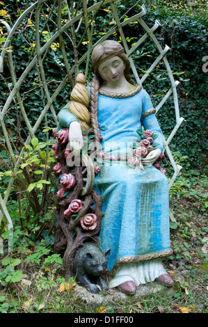 Statue de la Belle au Bois Dormant, conte de fées des frères Grimm, Allemagne Banque D'Images