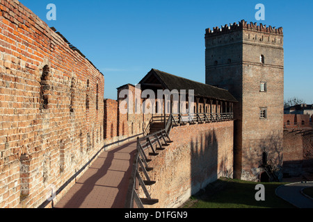 Fragment de mur de l'ancien château construit en 1340 Lubert. Kiev, Ukraine. Banque D'Images