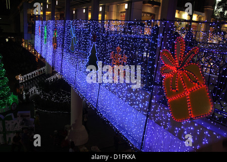 Nouvel an noël 2013 éclairage afficheur à Bangkok Banque D'Images