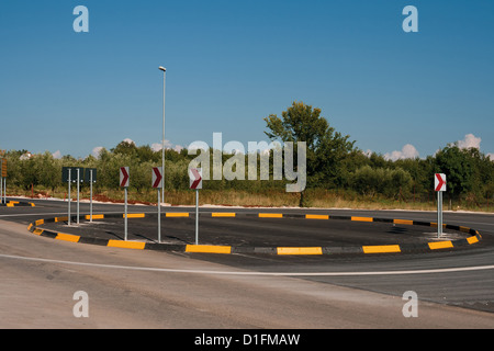 Petit cercle de la route de pays Banque D'Images