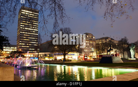 Fontaine couleur Marble Arch London UK Banque D'Images