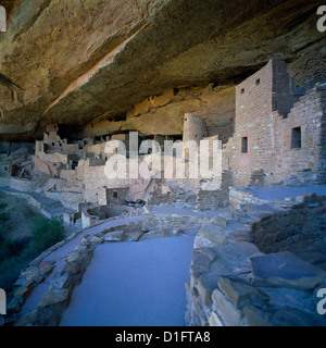 Le Parc National de Mesa Verde, Colorado, USA - Cliff Palace, une ancienne habitation Anasazi aka Puebloan et ruines Banque D'Images