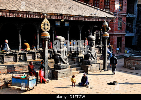 Magella Népal Bhaktapur temple Banque D'Images