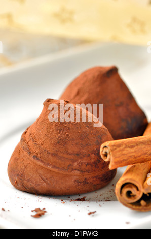 Truffes au chocolat Banque D'Images