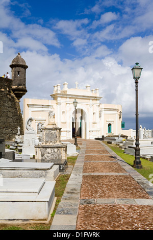 Cimetière de Santa Maria Magdalena, vieille ville de San Juan, Puerto Rico Island, Antilles, Caraïbes, États-Unis d'Amérique Banque D'Images