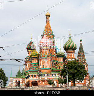 La Cathédrale Saint-Basile Russie Moscou Banque D'Images