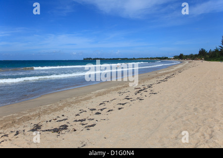 Plage, Isla Verde, San Juan, Porto Rico, Antilles, Caraïbes, États-Unis d'Amérique, l'Amérique centrale Banque D'Images