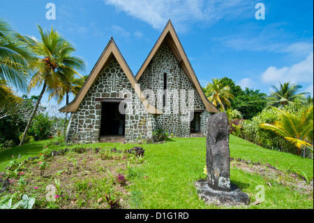 Église de Pierre sur Kvato island, Papouasie-Nouvelle-Guinée, du Pacifique Banque D'Images