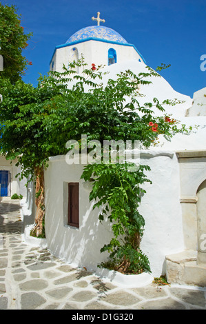 Église, Hora (Chora) Parikia, Paros, Cyclades, îles grecques, Grèce, Europe Banque D'Images