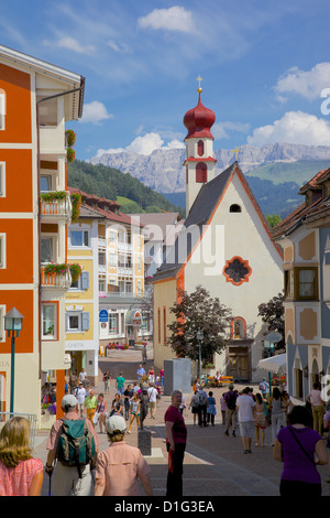 Vue du Col Alto et du téléphérique, Corvara in Badia, vallée, la Province de Bolzano, Italie, Tyrol du Sud Dolomites, Italie Banque D'Images