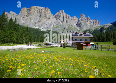 Sella Pass, provinces de Trente et Bolzano, Italie, Dolomites italiennes, de l'Europe Banque D'Images