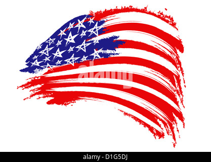Résumé usa flag - drapeau américain vintage Banque D'Images