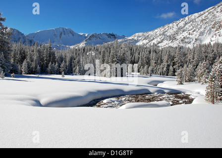 Le printemps en hiver, bassin de l'anéroïde, montagnes Wallowa, Oregon. Banque D'Images