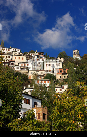 Village de Makrinitsa, Pelion Mountain, magnésie, Thessalie, Grèce Banque D'Images