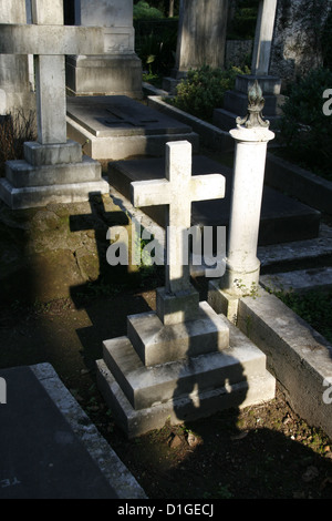 Le cimetière protestant près de Termini, Rome, Italie Banque D'Images