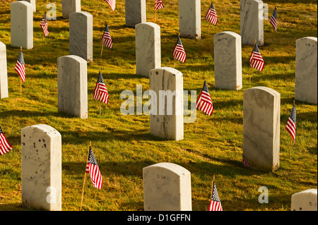 Scène dans le Cimetière National de Sitka sur 2012 Journée des anciens combattants. Banque D'Images