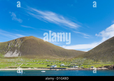 Village Bay, l'île de Hirta, Saint-Kilda, îles Hébrides extérieures, en Écosse, Royaume-Uni, Europe Banque D'Images