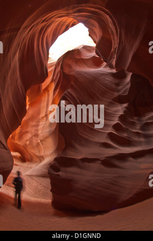 Upper Antelope Canyon (Tse' bighanilini), LeChee Chapter, Navajo Nation, Arizona, États-Unis d'Amérique, Amérique du Nord Banque D'Images