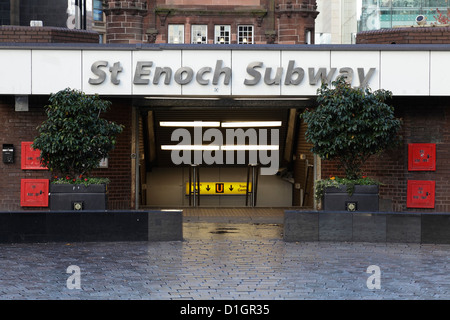 L'ancienne entrée de la station de métro St Enoch dans le centre-ville de Glasgow, en Écosse, au Royaume-Uni, a été remplacée Banque D'Images