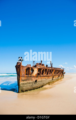 Maheno Shipwreck, Fraser Island, UNESCO World Heritage Site, Queensland, Australie, Pacifique Banque D'Images