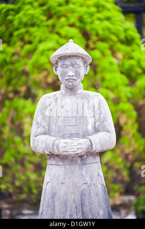 Statue de pierre au Tombeau de Khai Dinh, Hue, Vietnam, Indochine, Asie du Sud-Est, l'Asie Banque D'Images