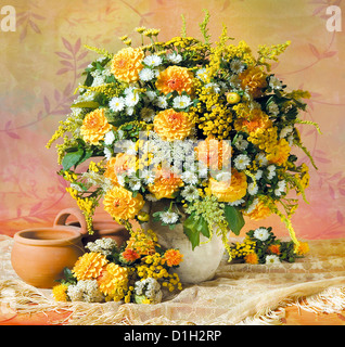 Bouquet de fleurs roses Banque D'Images