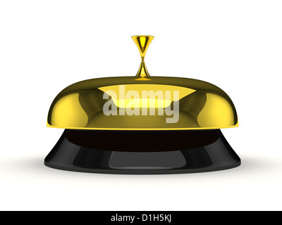 Service bell isolated on white Banque D'Images